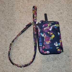 Vera Bradley zip ID w/ lanyard